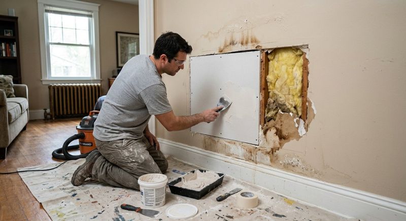 Basement Drywall Repair in Conroe, TX