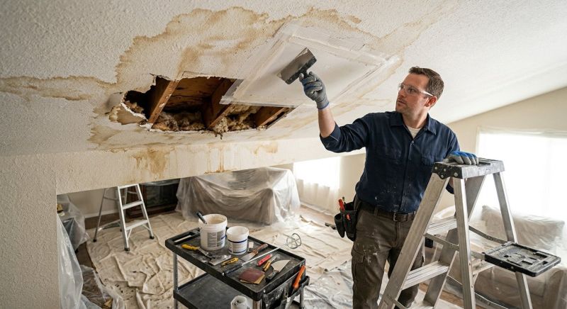 Garage Drywall Repair in Alpharetta, GA