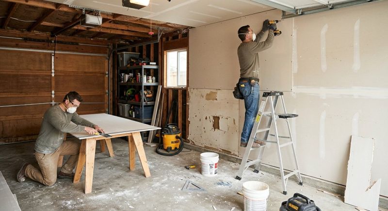 Garage Wallboard Installation in Conroe, TX